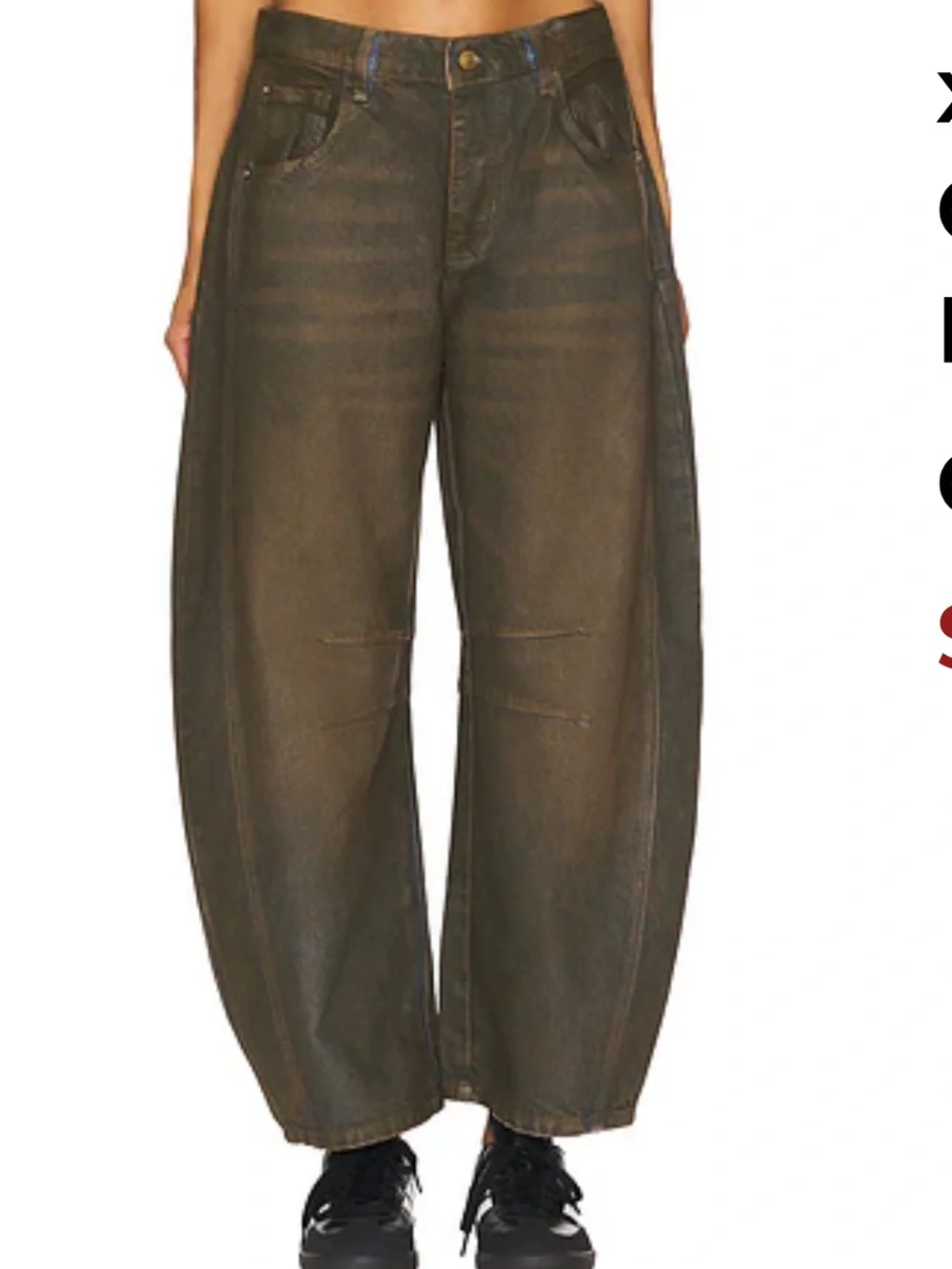 Free people coated barrel Jean
